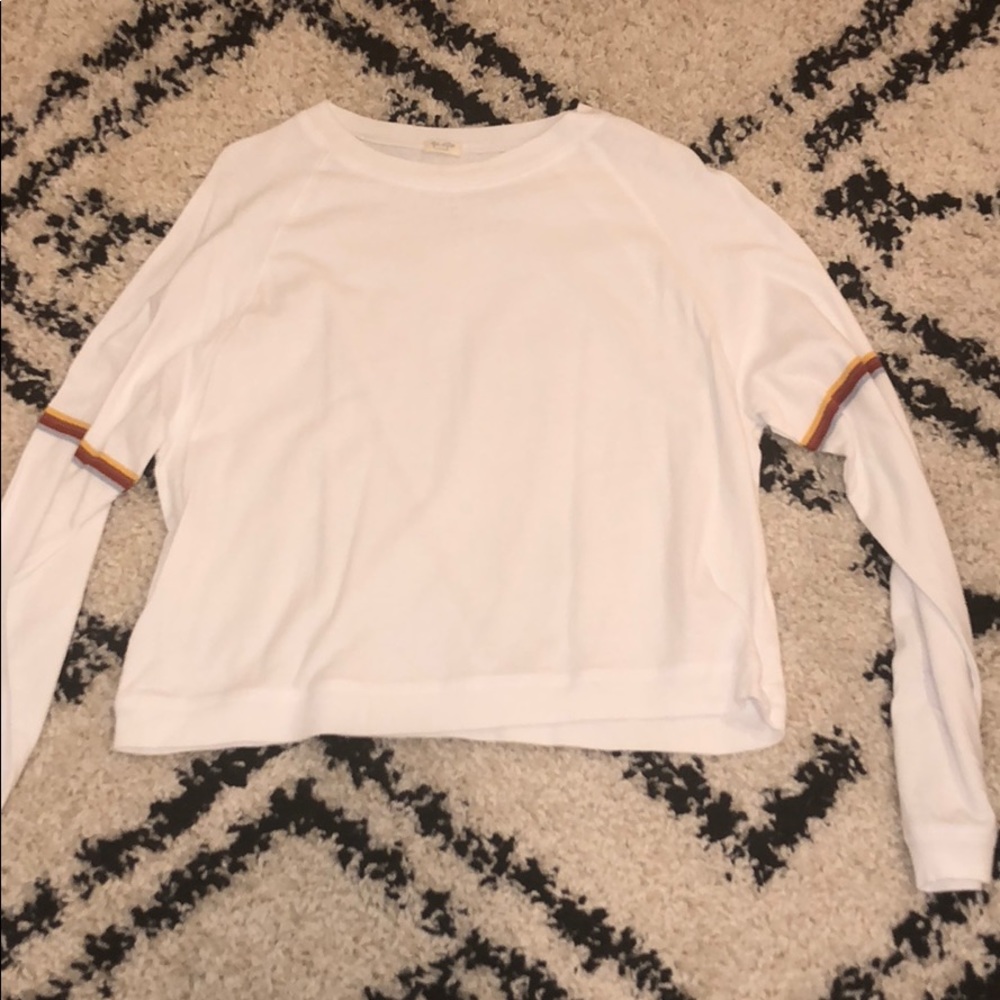 brandy melville rainbow sleeve long tee